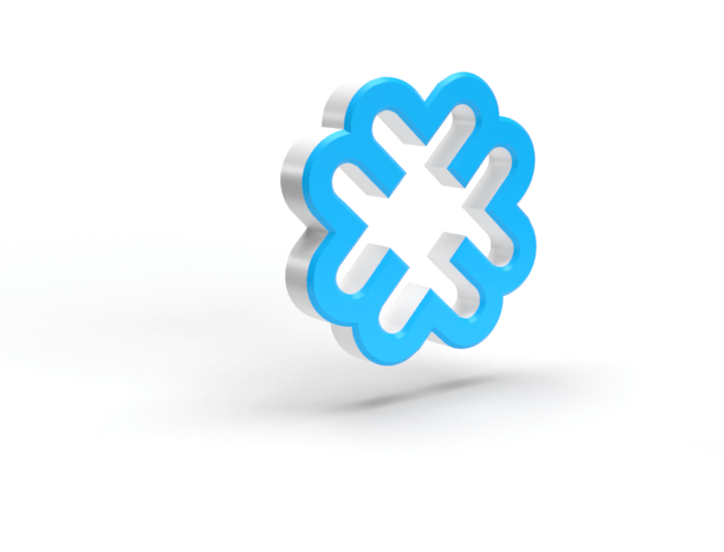dazzly 3d logo blue