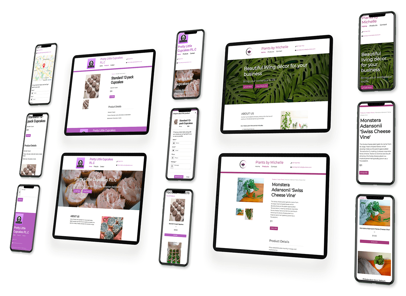 Product Enquiry template screenshots
