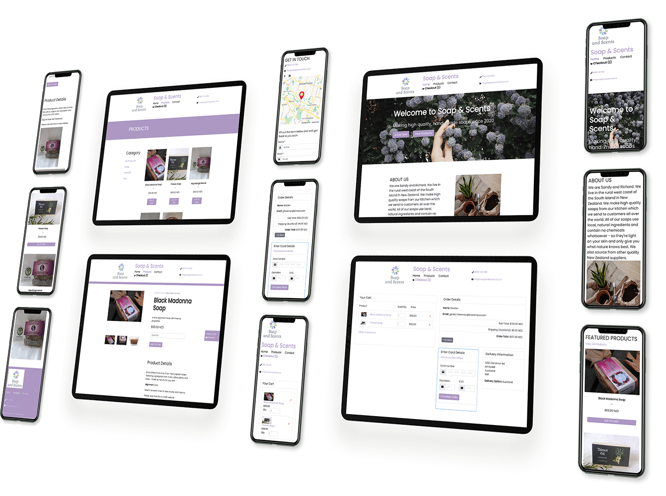 Ecommerce Store template screenshots