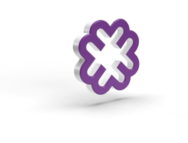 dazzly 3d logo purple