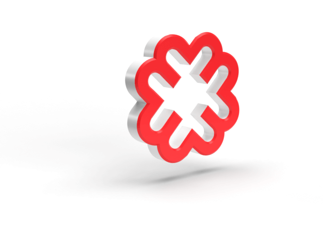 dazzly 3d logo red