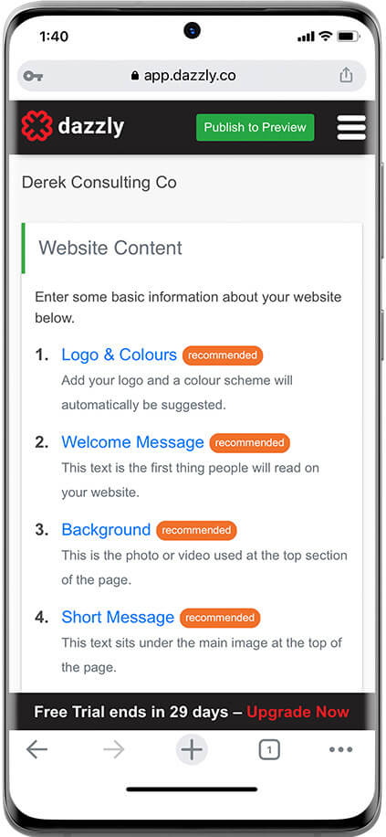 creating a website form