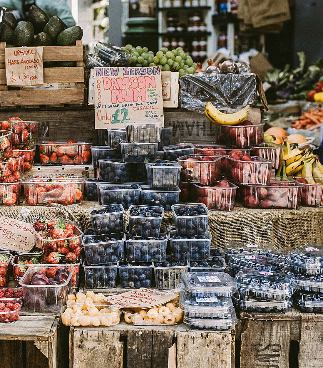 farmers market stall