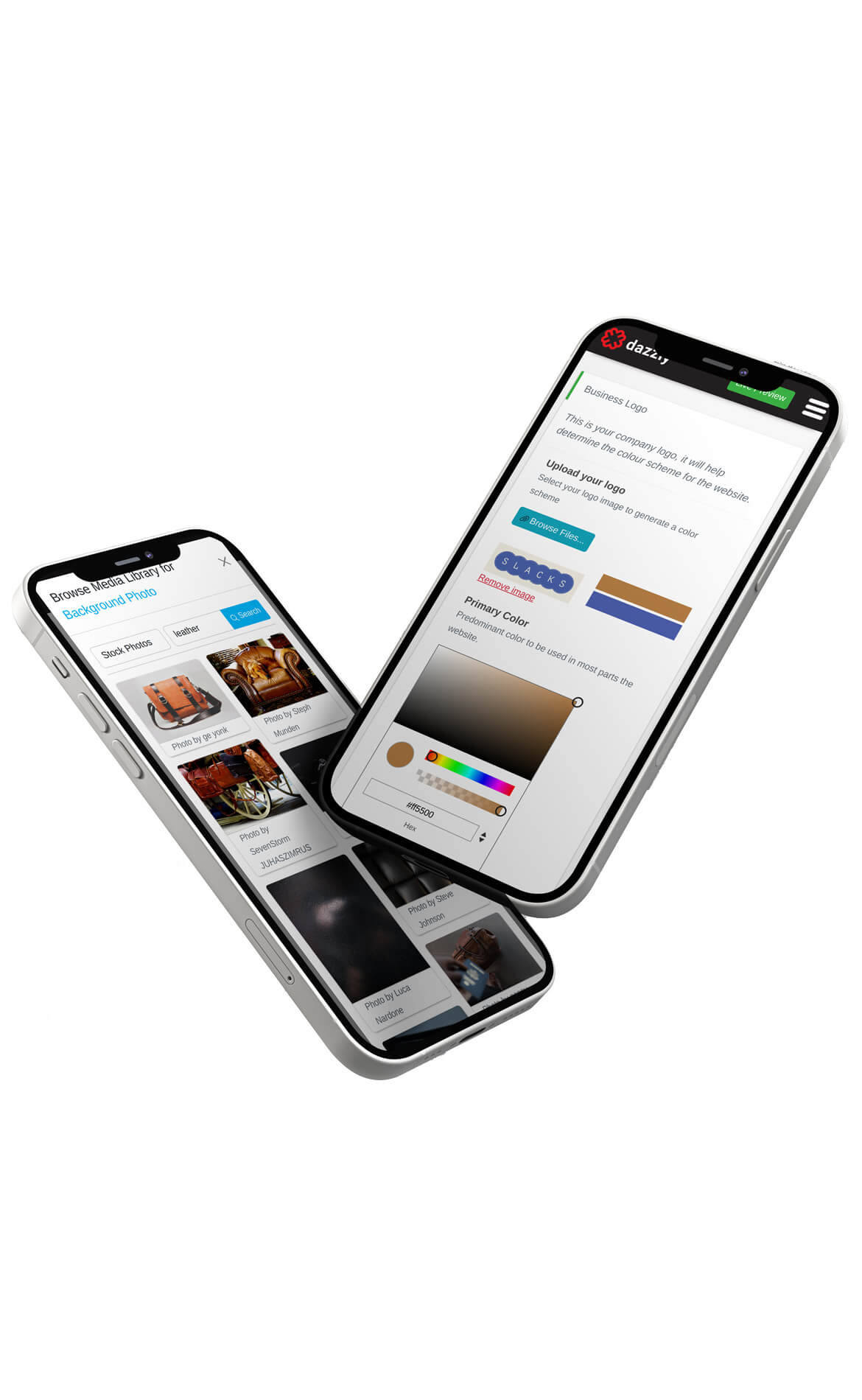 iphone devices showing the Dazzly app