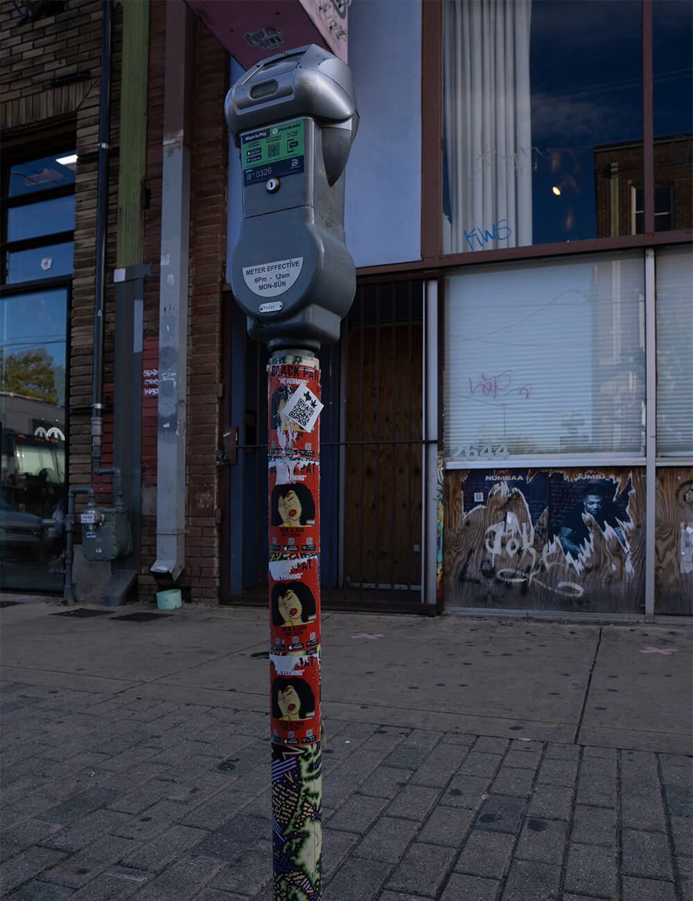 parking meter on american street side