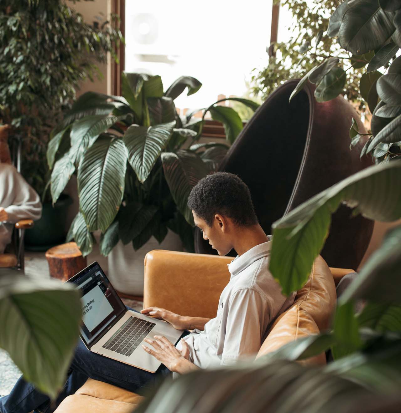 person working on their laptop